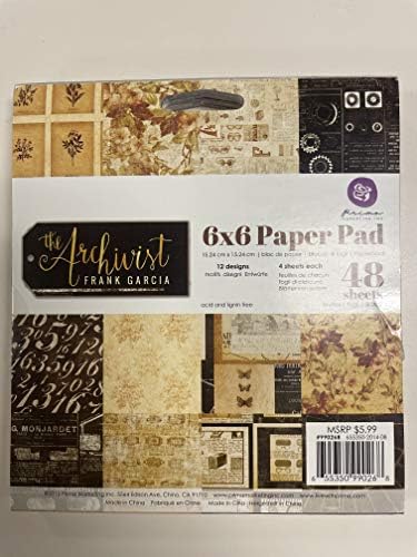 פרימה שיווק דו-צדדי נייר Pad 6X6 48 דפים-את היומנאי, 4 אחד של 12 עיצובים