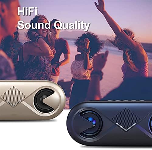 wangyy רמקולים ניידים אלחוטיים Bluetooth 5.0 רמקול 4D צליל סטריאו רמקול חיצוני כפול רמקולים, כרטיס TF תמיכה/כונן USB/AUX