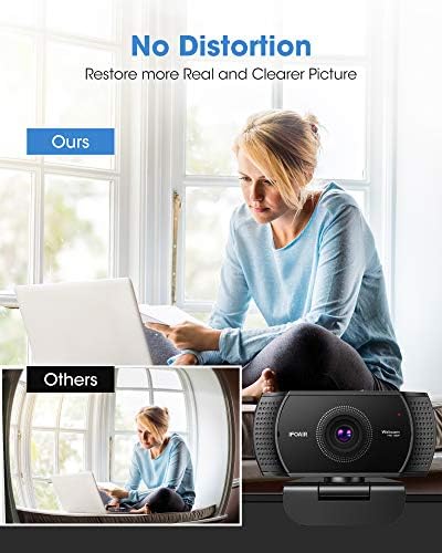 1080P HD Webcam עם מיקרופון & פרטיות כיסוי, פוקוס אוטומטי USB Vitade מצלמת אינטרנט עבור Mac, Windows ועידות המשחקים