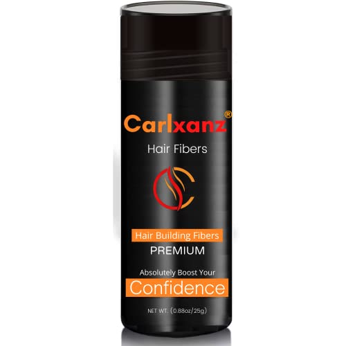 Carlxanz סיבי השיער עבור שיער דליל (חום כהה) 25g בקבוק מסתיר נשירת שיער & הקרחת המתקדמת אלקטרוסטטית מליטה