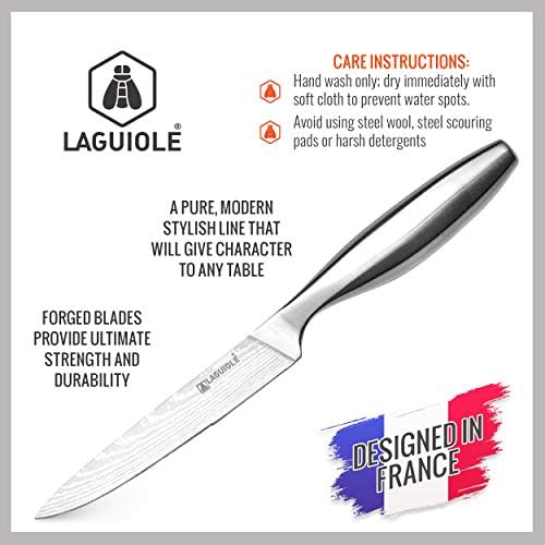 Laguiole 6 חלקים נירוסטה סט סכינים, מקצועי מטבח, סכו ם, משונן הסכינים