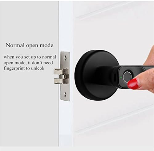 LLANN חכם, טביעת אצבע, מנעול חשמלי טביעת אצבע, מנעול הדלת עם מפתח מכני מקורה משק הבית נירוסטה עמיד נגד נעילת (צבע :
