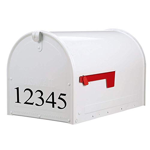 גלול מתולתל מונוגרמה מדבקות ויניל מדבקות עבור תיבת דואר