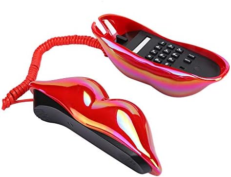 Shipenophy השפה טלפון, פלסטיק כבל טלפון מתקדם הביתה שפתיים אדומות טלפון נייח עבור חברים או משפחות עבור מלון Office