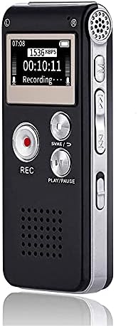 מקליט קול דיגיטלי 16GB רשמקול עם פלייבק הרצאות - נטענת USB Dictaphon שדרוג קטן טייפ