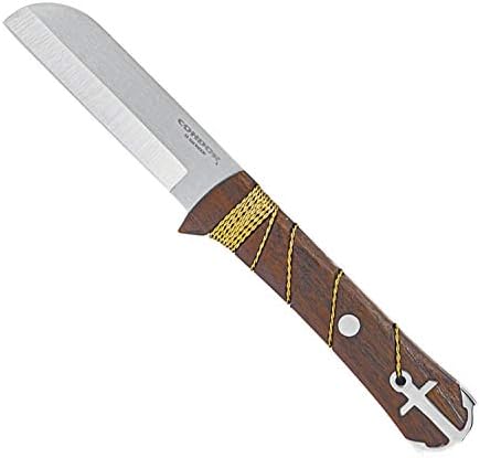 קונדור כלי & סכין, האוקיינוס ריידר הסכין עם אגוז להתמודד & בעבודת יד Welted נדן עור
