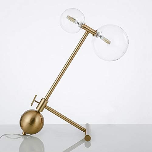 CNNRug מנורות שולחן הפוסט-מודרנית מתכוונן זכוכית שקופה כדור שחור חומרה מנורת שולחן בועה הכדור מנורת שולחן 38 43cm
