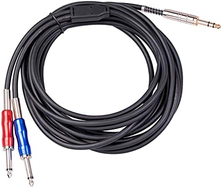 מחברים 6.35 mm Dual Mono Audio Cable Ofc מנצח השחקן מערבל כבל PVC חומר שחור אודיו קו כבלי מחשב כלים - (CN, כבל, אורך: