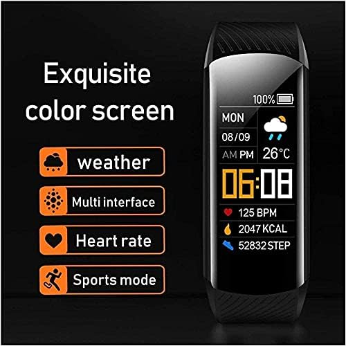 Bluetooth עמיד למים IP67 קצב הלב לישון ניטור מרובים ספורט פרטי מצב רטט תזכורת שעון חכם (צבע : ירוק-ורוד