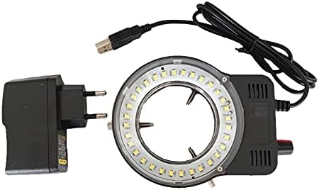 YUXIwang מיקרוסקופ -240V 32 LED פלט USB מתכוונן טבעת אור המנורה תואם עם וידאו סטריאו מיקרוסקופ תעשייתי המצלמה מגדלת