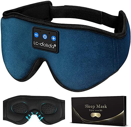 לישון אוזניות, LC-dolida Bluetooth מסכת השינה 3D אלחוטית מוסיקה ישנה מסיכת עיניים ישן אוזניות לצד ישנים שינה המסכה עם