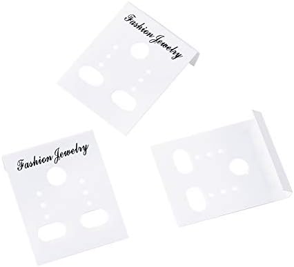 Pandahall 300pcs עגיל להציג כרטיסי 6 סגנונות העגיל בעל כרטיס ריק קראפט נייר קטגוריה עבור DIY חתיכים אוזן ועגילים, תכשיטים