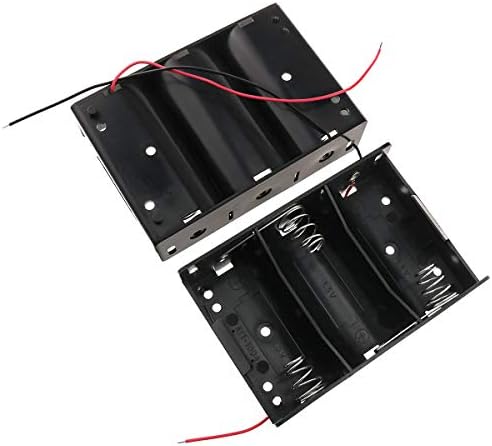 E-יוצא מן הכלל סוללת בעל 2PCS 4.5 V D גודל הסוללה במקרים 3xD סוללת קופסאות עם האדום ואת החוט השחור מוביל