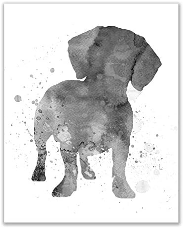 הפסגה עיצובים תחש אמנות קיר תפאורה - סט של 3 הדפסים (8x10) - פוסטר של תמונות - גור הכלב בצבעי מים