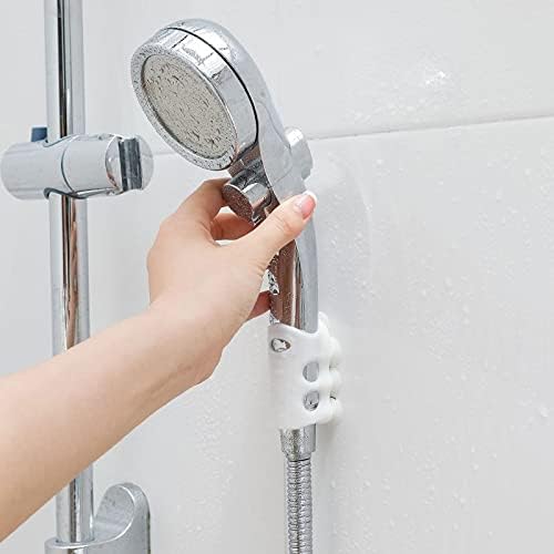 XLEVE ראש מקלחת בעל כוס יניקה הביתה חדר מקלחת מתכוונן בעל סיליקון קיר יניקה ואקום גביע נייד הבית.
