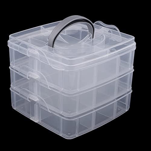 JYDQM 18 חריצים בציר פלסטיק לנקות תכשיטי חרוזים ארגונית קופסא לאחסון מיכל הביתה חוט תפירה מלאכה כלים התיק