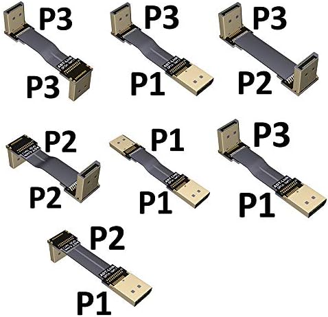 WANGE Display Port זכר זכר כבל מאריך מחבר מתאם כרטיס (0.2 מ ' קוטר,P1-P1)