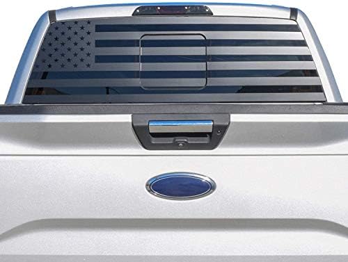 XPLORE OFFROAD - הדגל האמריקאי חלון מדבקות עבור משאיות, רכבי שטח, מכוניות (שחור למות לחתוך)