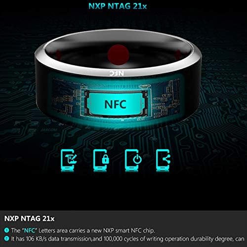 GTJXEY NFC החכם טבעת, אינטליגנטי קסם חכם טבעת אוניברסלי ללבוש את הזהות הדיגיטלית הטבעת עבור אנדרואיד החלון (צבע : A,