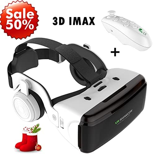 מציאות מדומה אוזניות עבור IMAX 3D סרט וידאו, משחק מציאות מדומה גוגל w/ אוזניות & מרחוק עבור iPhone 13 12 11 פרו-XS XR-X