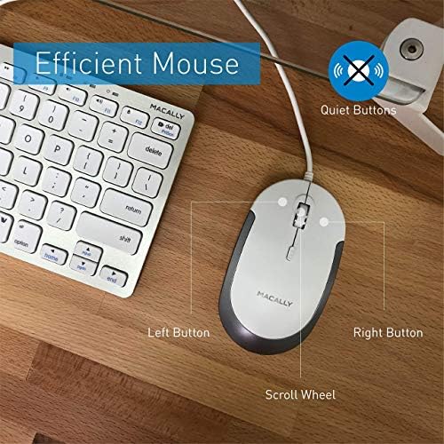 Macally Mini Keyboard & Mouse משולבת ו-1080P מצלמת אינטרנט מצוינת רחב זוויות וידאו