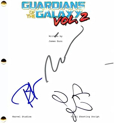 בראדלי קופר, ווין דיזל, זואי סלדנה להטיל על החתום חתימה שומרי הגלקסיה כרך 2 סרט מלא התסריט - CO-בכיכובו של כריס פראט,