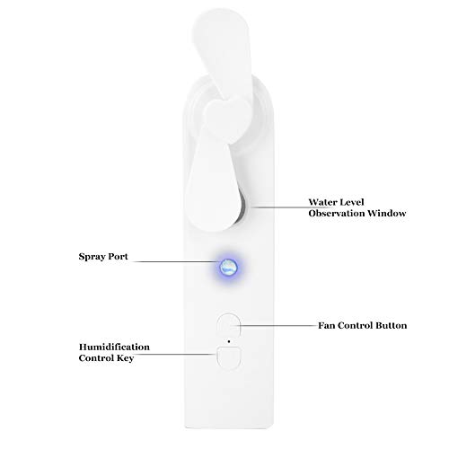 כף יד ערפול מאוורר, פנים לחות USB לטעינה אוויר אדים מיני קירור 2 ב 1 רב תכליתי נסיעות קמפינג עבור משרדים ביתיים