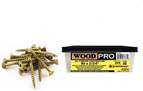 WoodPro מחברים AP9X234-19 x 2-3/4 כל מטרה הבנייה בעץ ברגים