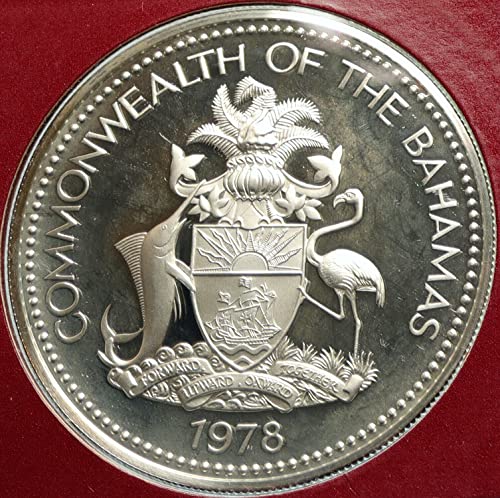 1978 BS 1978 בהאמה מלכת בריטניה אליזבת השנייה דגל הוכחה AR 5 דולר טובה Uncertified