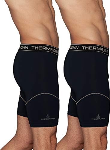 Thermajohn גברים של מכנסיים קצרים דחיסת תחתונים מגניב & יבש מהירה אתלטי קצרים.