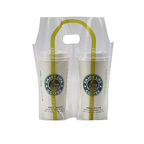 50PCS פלסטיק חד פעמיות לשתייה אריזה שקית מים שקוף המוביל לשתות משלוח התיק תלוי לשאת לקחת את התיקים (2-כוס 28cm)