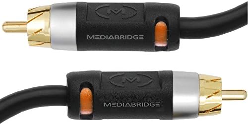Mediabridge™ Ultra סדרה אודיו דיגיטלי קואקסיאלי כבל (2 מטר) - כפול מסוכך עם RCA RCA מחברים מצופה זהב - שחור - (חלק