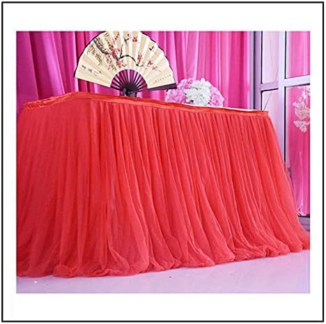 שולחן חצאית 100x80cm מסיבת חתונה חצאית טול שולחן חצאית שולחן בד המפלגה מקלחת תינוק עיצוב הבית שולחן עוקפת מסיבת יום