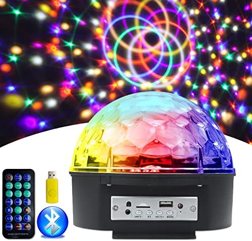 Bluetooth רמקול 8.6 אינץ ' קריסטל Super LED מהבהב הנורה רב לשנות צבע קריסטל שלב אור, הרמקול האלחוטי עם מסיבת ריקודים