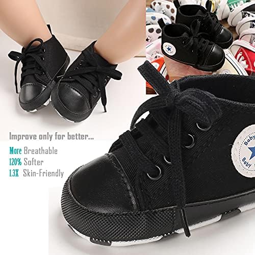 תינוק שרק נולד בנות בנים בד נעלי תינוק רכות הבלעדי להחליק על הראשונה מהלכים נעלי ספורט לפעוטות שטוח עצלנים נעליים גבוהה